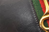 Authentic GUCCI Web Sherry Line Horsebit Shoulder Bag Leather Black Junk 1747J