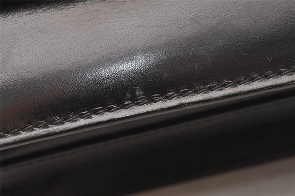 Authentic GUCCI Web Sherry Line Horsebit Shoulder Bag Leather Black Junk 1747J