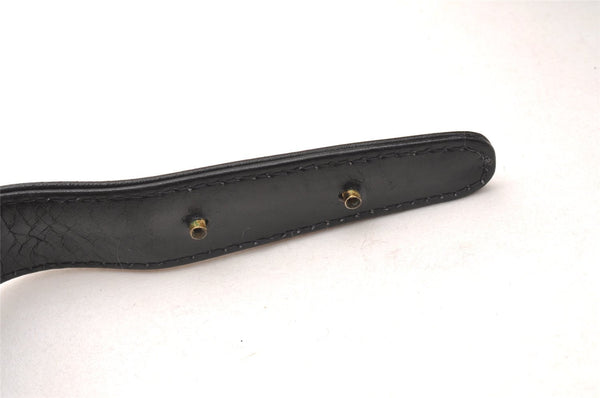 Authentic GUCCI Web Sherry Line Horsebit Shoulder Bag Leather Black Junk 1747J