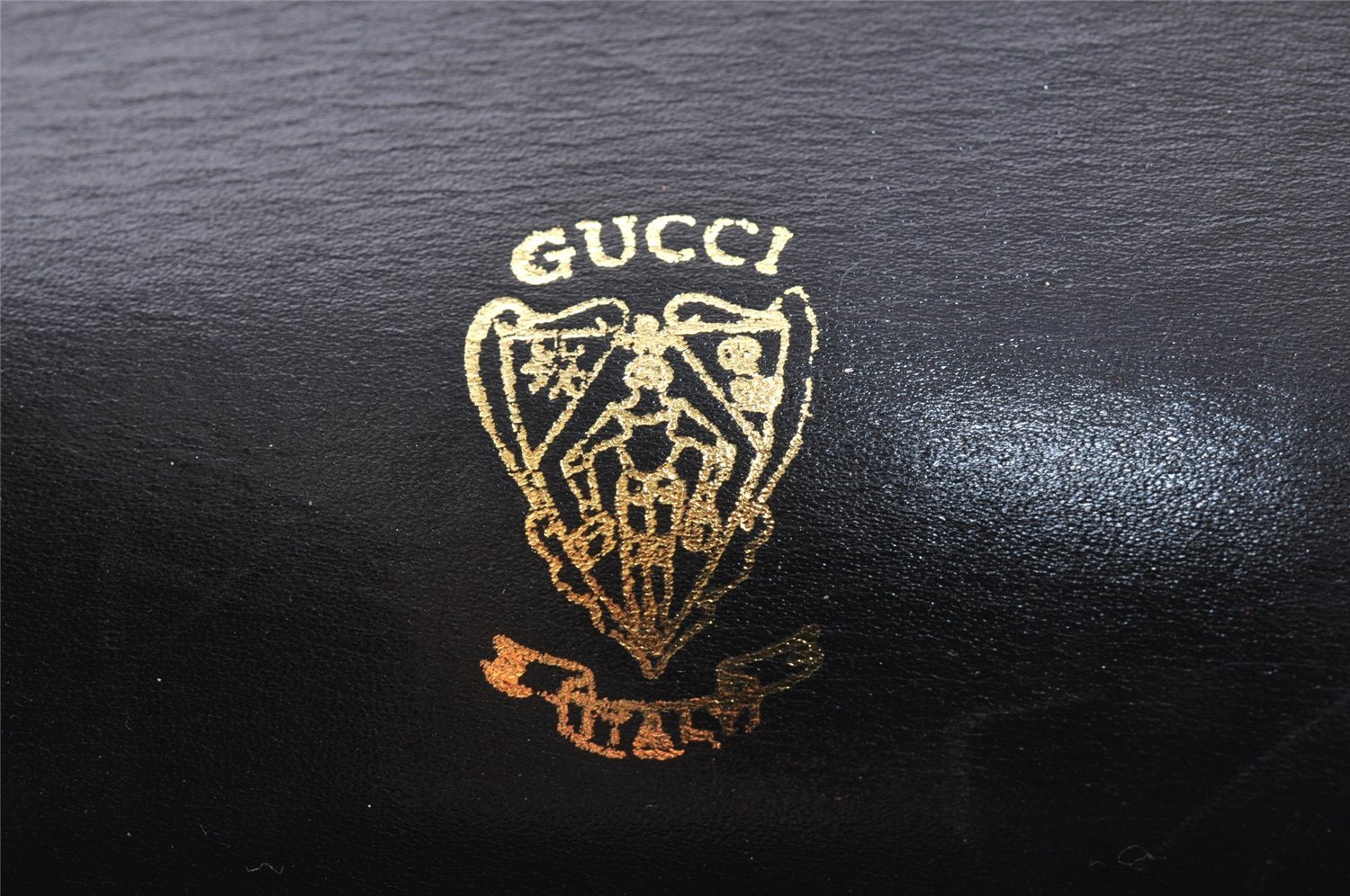 Authentic GUCCI Web Sherry Line Horsebit Shoulder Bag Leather Black Junk 1747J
