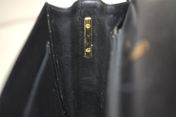 Authentic GUCCI Web Sherry Line Horsebit Shoulder Bag Leather Black Junk 1747J
