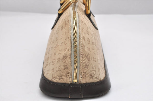 Auth Louis Vuitton Monogram Mini Alma Ron Hand Bag Khaki Beige M92206 LV 1748K