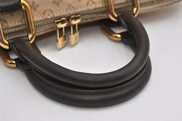 Auth Louis Vuitton Monogram Mini Alma Ron Hand Bag Khaki Beige M92206 LV 1748K