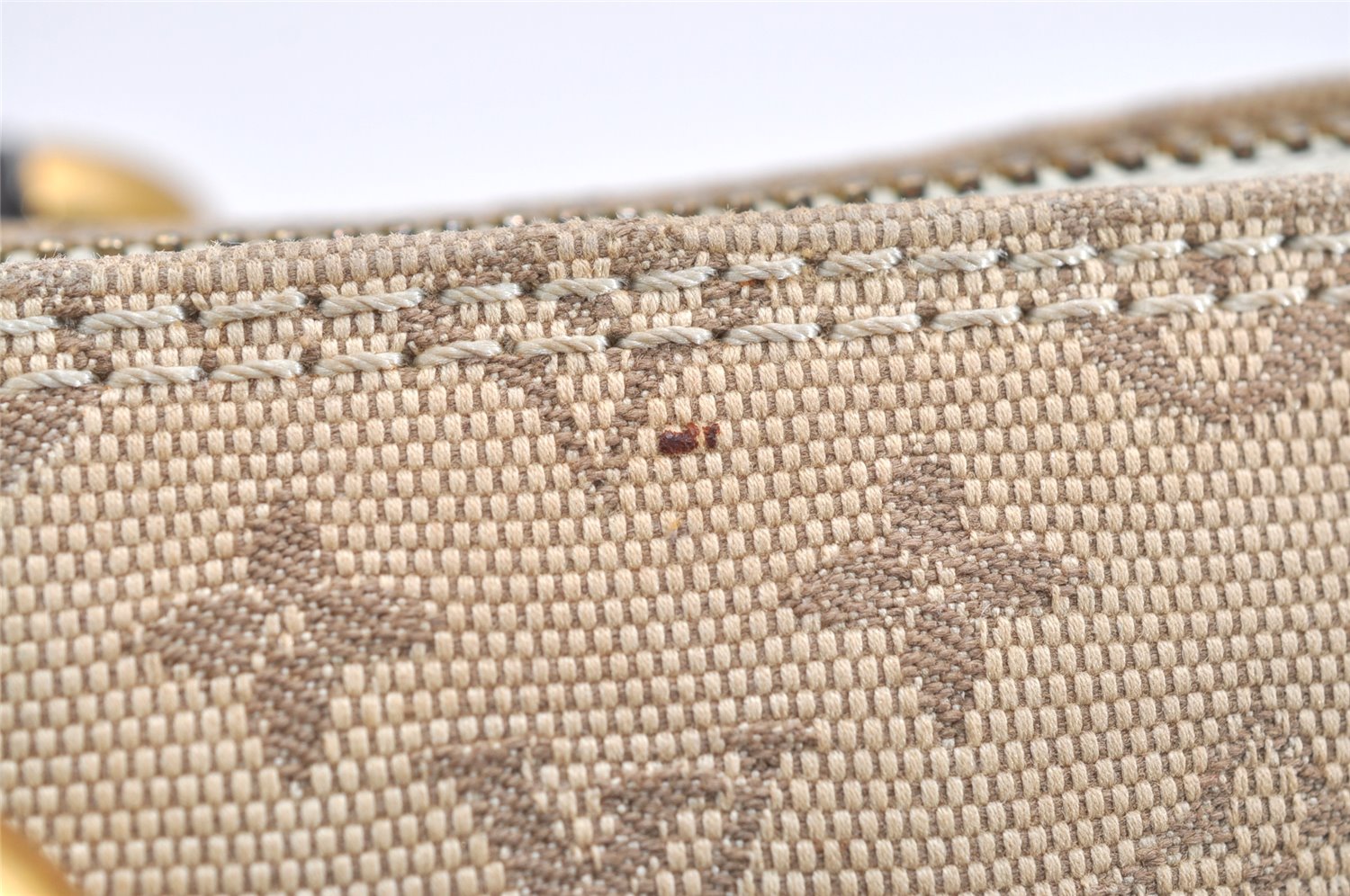 Auth Louis Vuitton Monogram Mini Alma Ron Hand Bag Khaki Beige M92206 LV 1748K