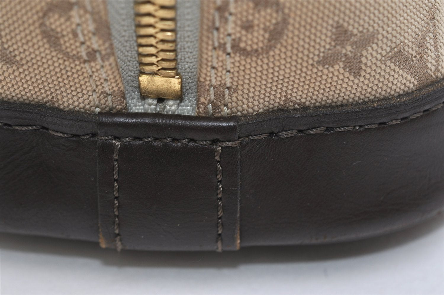 Auth Louis Vuitton Monogram Mini Alma Ron Hand Bag Khaki Beige M92206 LV 1748K