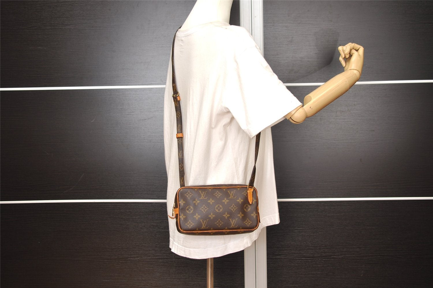 Auth Louis Vuitton Monogram Marly Bandouliere Shoulder Bag M51828 Junk 1749J