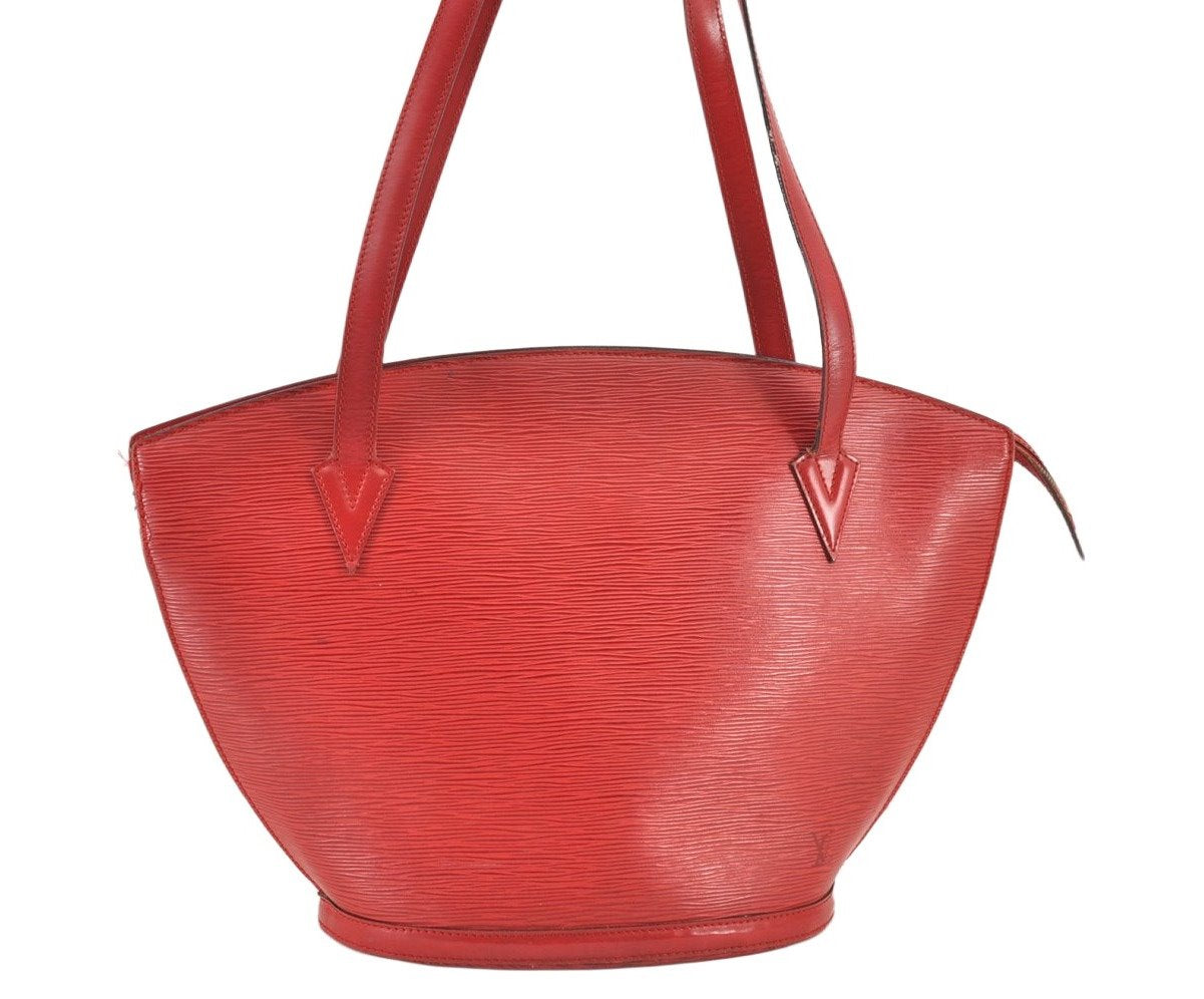 Auth Louis Vuitton Epi Saint Jacques Shopping Shoulder Bag Red M52267 LV 1749K
