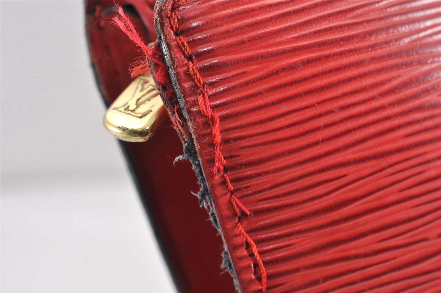 Auth Louis Vuitton Epi Saint Jacques Shopping Shoulder Bag Red M52267 LV 1749K