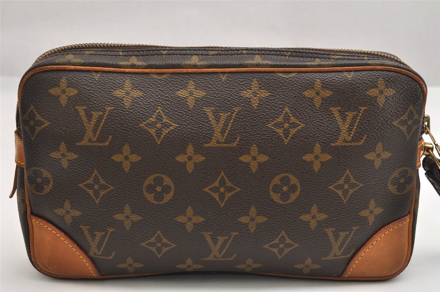 Authentic Louis Vuitton Monogram Marly Dragonne GM M51825 Clutch Hand Bag 1750K