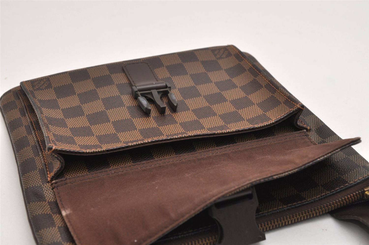 Authentic Louis Vuitton Damier Pochette Melville N51127 Shoulder Cross Bag 1751K