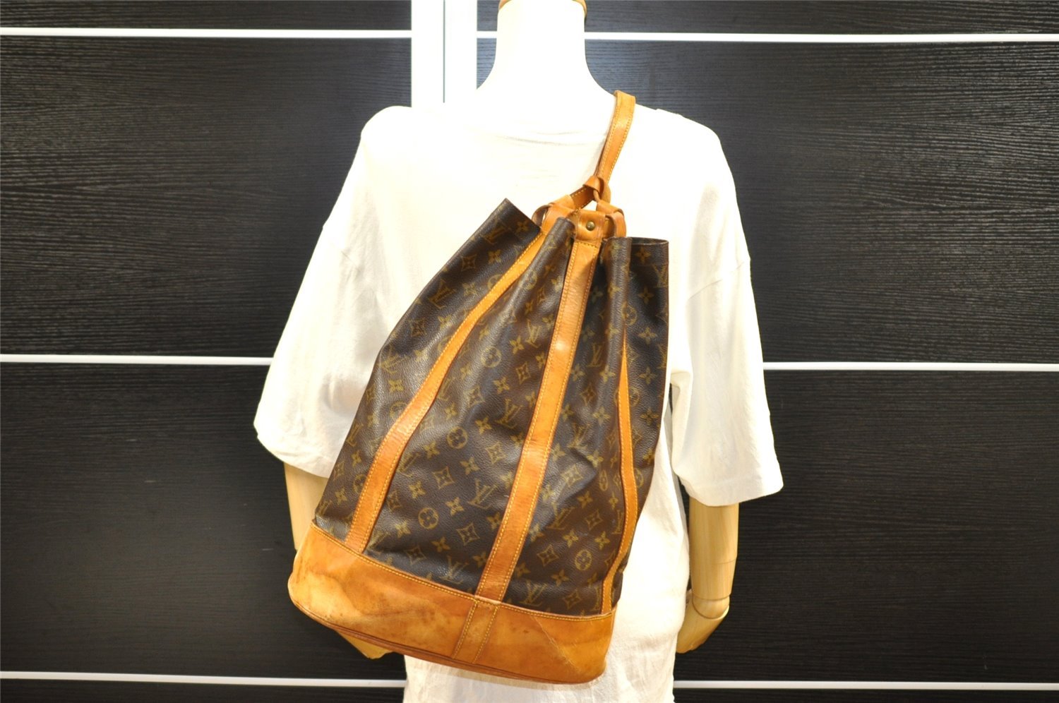 Authentic Louis Vuitton Monogram Randonnee GM Shoulder Bag M42244 LV 1754I