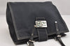 Authentic FENDI Vintage Canvas Leather Shoulder Tote Bag Purse Navy Blue 1754K