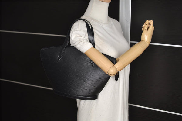 Authentic Louis Vuitton Epi Saint Jacques Hand Bag Black M52272 LV 1755J