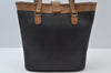 Authentic Christian Dior Honeycomb Shoulder Tote Bag PVC Leather Black 1756I