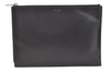 Authentic SAINT LAURENT Clutch Bag Pouch Leather Black ALM397294 YSL 1756K