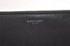 Authentic SAINT LAURENT Clutch Bag Pouch Leather Black ALM397294 YSL 1756K