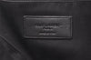 Authentic SAINT LAURENT Clutch Bag Pouch Leather Black ALM397294 YSL 1756K