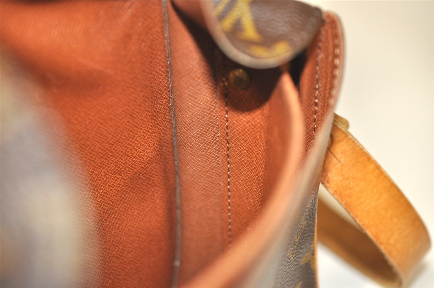 Authentic Louis Vuitton Monogram Cartouchiere MM M51253 Shoulder Cross Bag 1757I