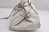 Authentic Chloe Vintage Paddington Leather Shoulder Hand Bag White 1757K