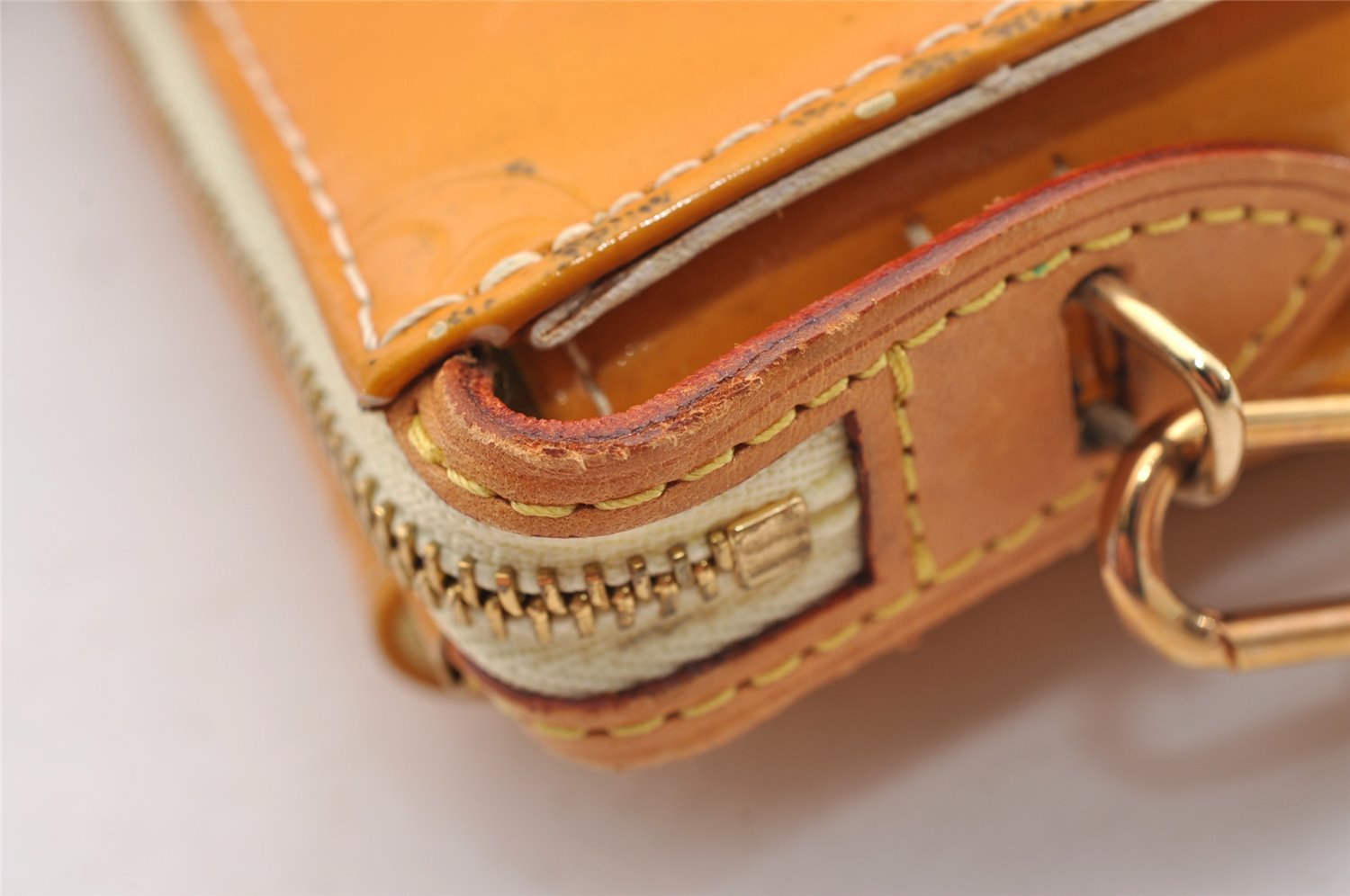 Auth Louis Vuitton Monogram Vernis Mott Shoulder Bag Yellow M91059 LV Junk 1758I