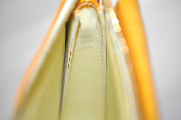 Auth Louis Vuitton Monogram Vernis Mott Shoulder Bag Yellow M91059 LV Junk 1758I
