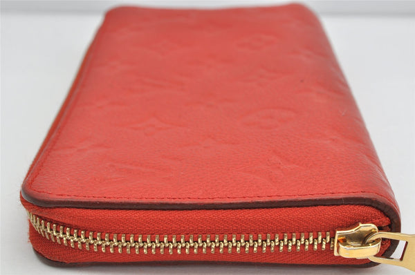 Auth Louis Vuitton Monogram Empreinte Portefeuille Secret Long Wallet Red 1758K