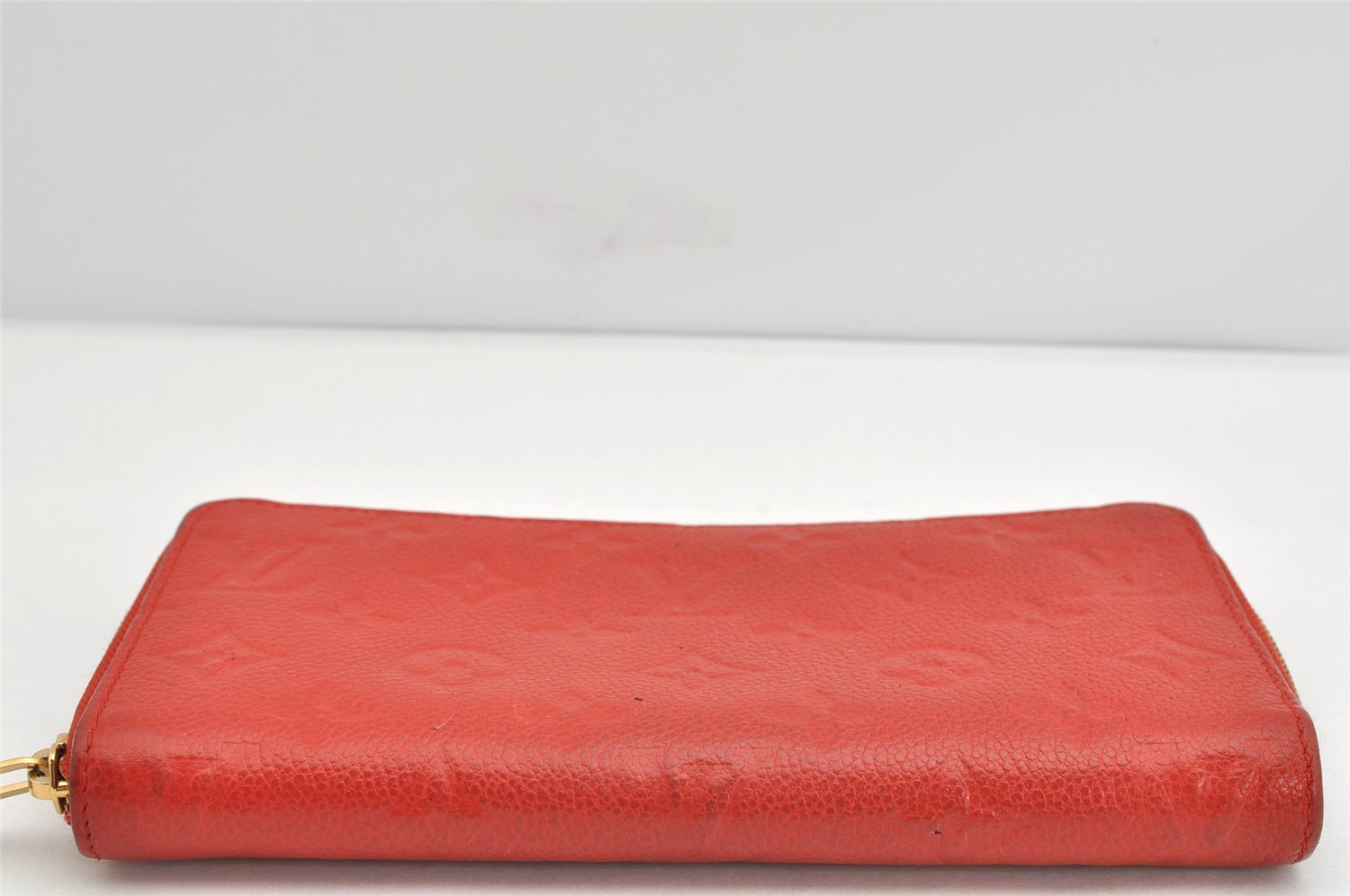 Auth Louis Vuitton Monogram Empreinte Portefeuille Secret Long Wallet Red 1758K