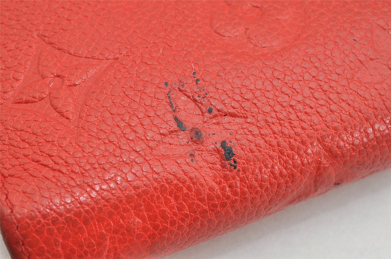 Auth Louis Vuitton Monogram Empreinte Portefeuille Secret Long Wallet Red 1758K