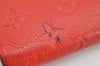 Auth Louis Vuitton Monogram Empreinte Portefeuille Secret Long Wallet Red 1758K