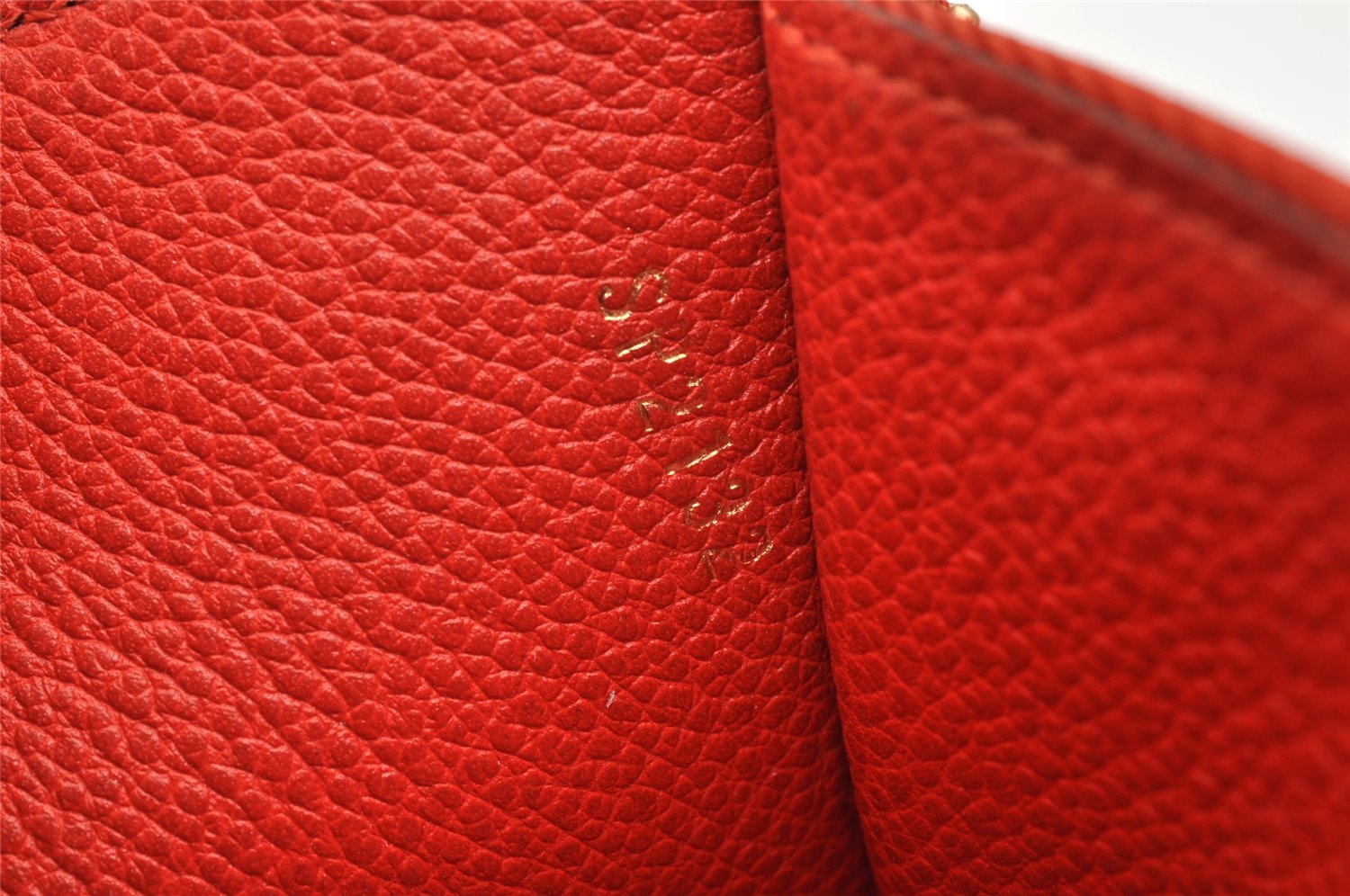 Auth Louis Vuitton Monogram Empreinte Portefeuille Secret Long Wallet Red 1758K