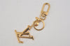 Authentic Louis Vuitton Porte Cles LV Facet Charm Key Ring Gold M65216 Box 1758L