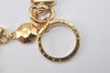 Authentic Louis Vuitton Porte Cles LV Facet Charm Key Ring Gold M65216 Box 1758L