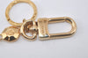 Authentic Louis Vuitton Porte Cles LV Facet Charm Key Ring Gold M65216 Box 1758L