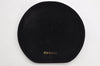 Authentic CHANEL Vintage Caviar Skin CC Logo Cosmetic Pouch Purse Black 1759K