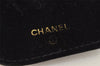 Authentic CHANEL Vintage Caviar Skin CC Logo Cosmetic Pouch Purse Black 1759K