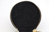 Authentic CHANEL Vintage Caviar Skin CC Logo Cosmetic Pouch Purse Black 1759K