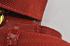 Authentic Salvatore Ferragamo Vara Ribbon Leather Canvas 2Way Hand Bag Red 1760I