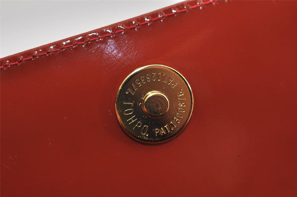 Authentic Salvatore Ferragamo Vara Ribbon Leather Canvas 2Way Hand Bag Red 1760I