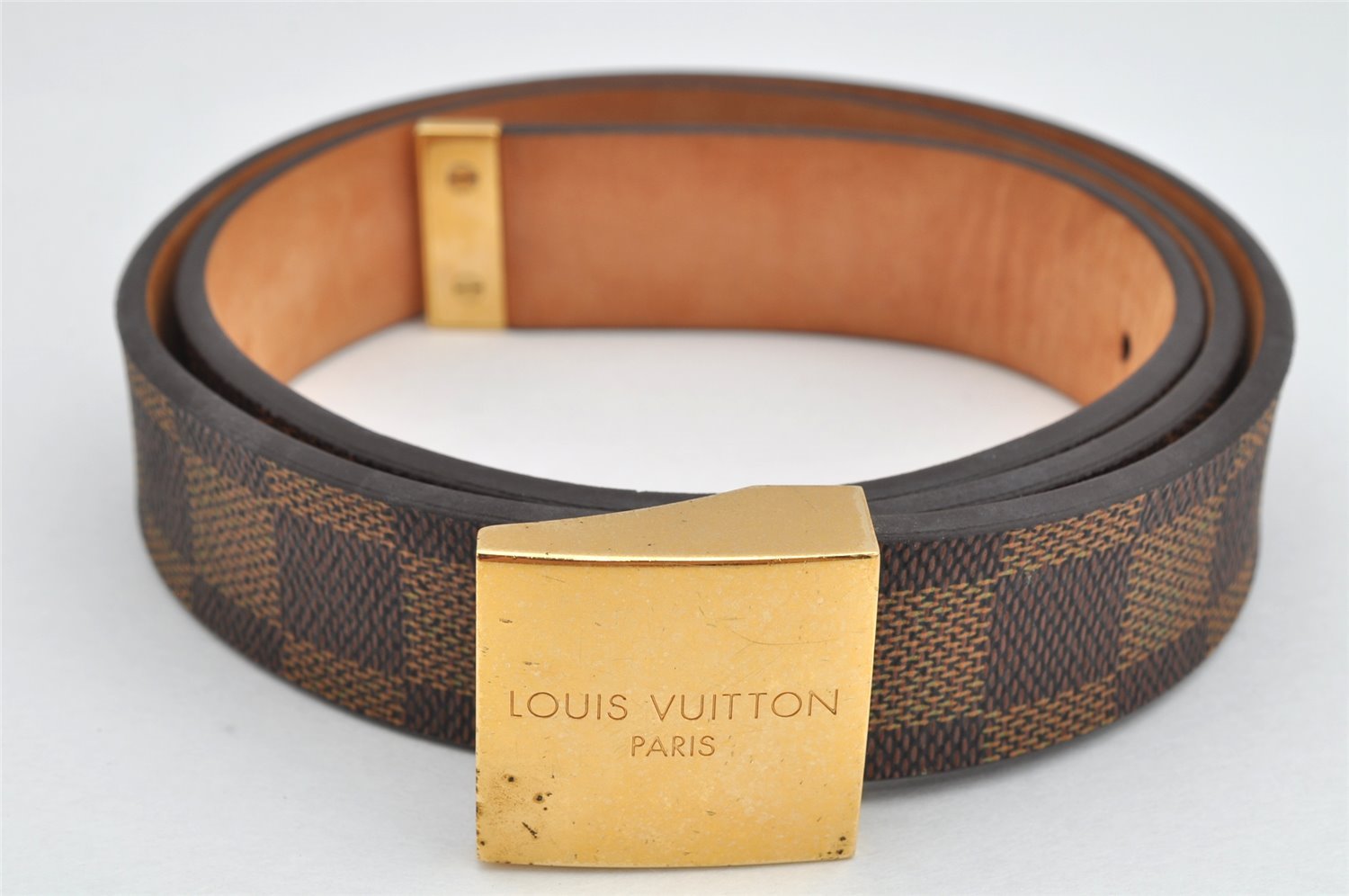 Authentic Louis Vuitton Damier Ceinture Carre Belt 85cm 33.5