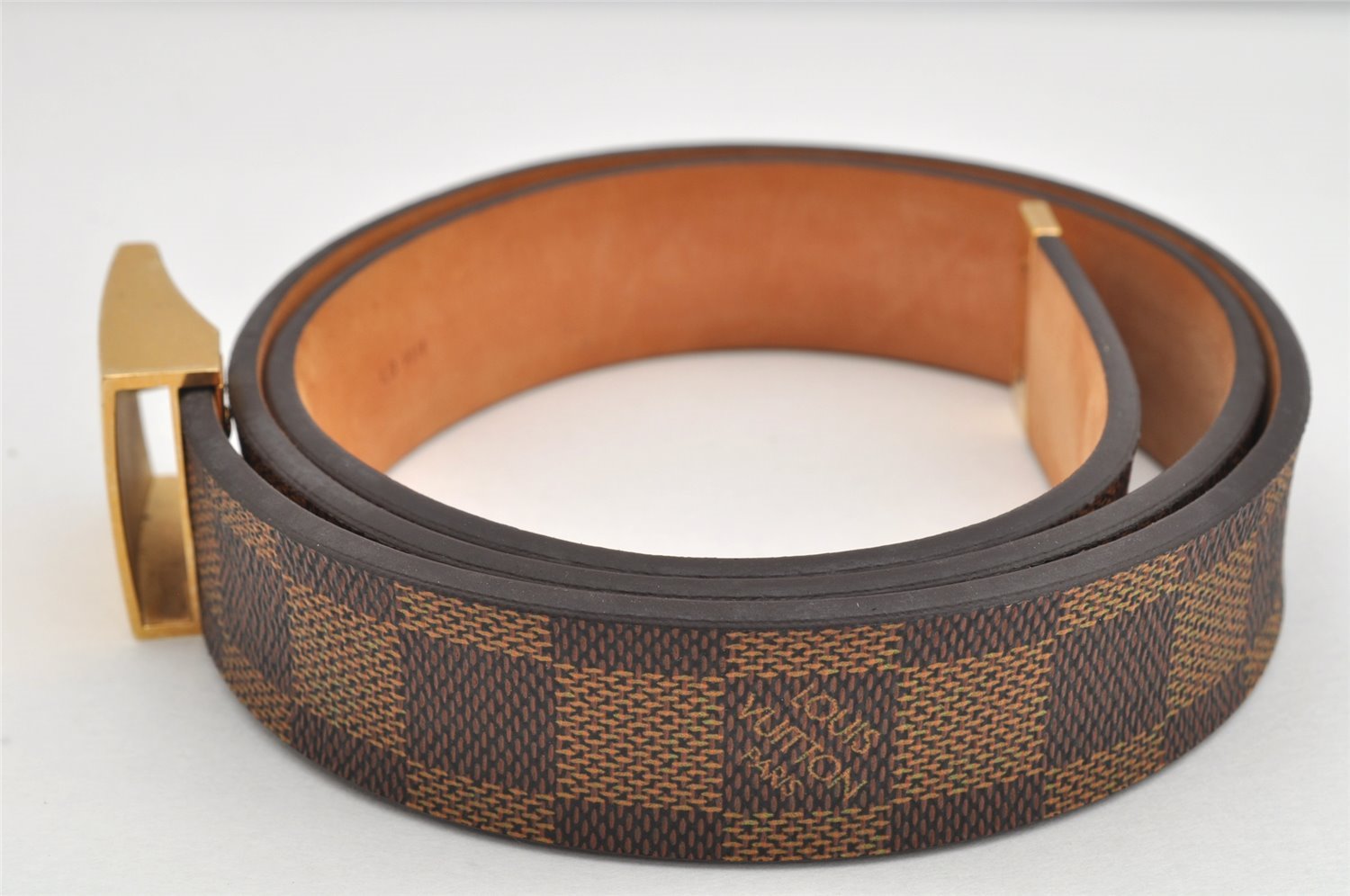Authentic Louis Vuitton Damier Ceinture Carre Belt 85cm 33.5