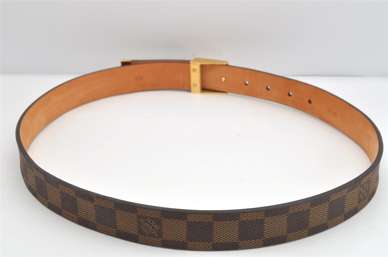 Authentic Louis Vuitton Damier Ceinture Carre Belt 85cm 33.5