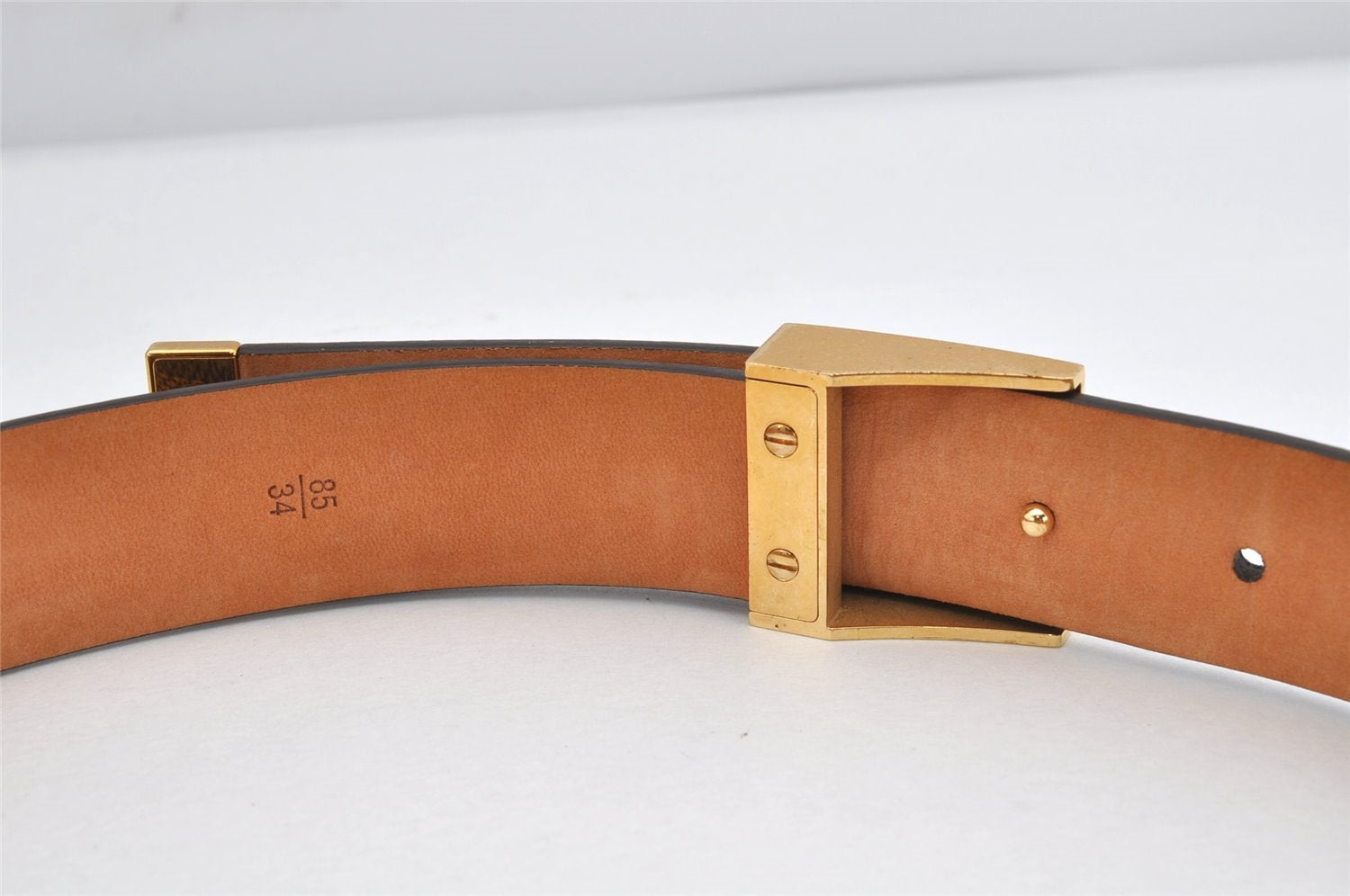 Authentic Louis Vuitton Damier Ceinture Carre Belt 85cm 33.5