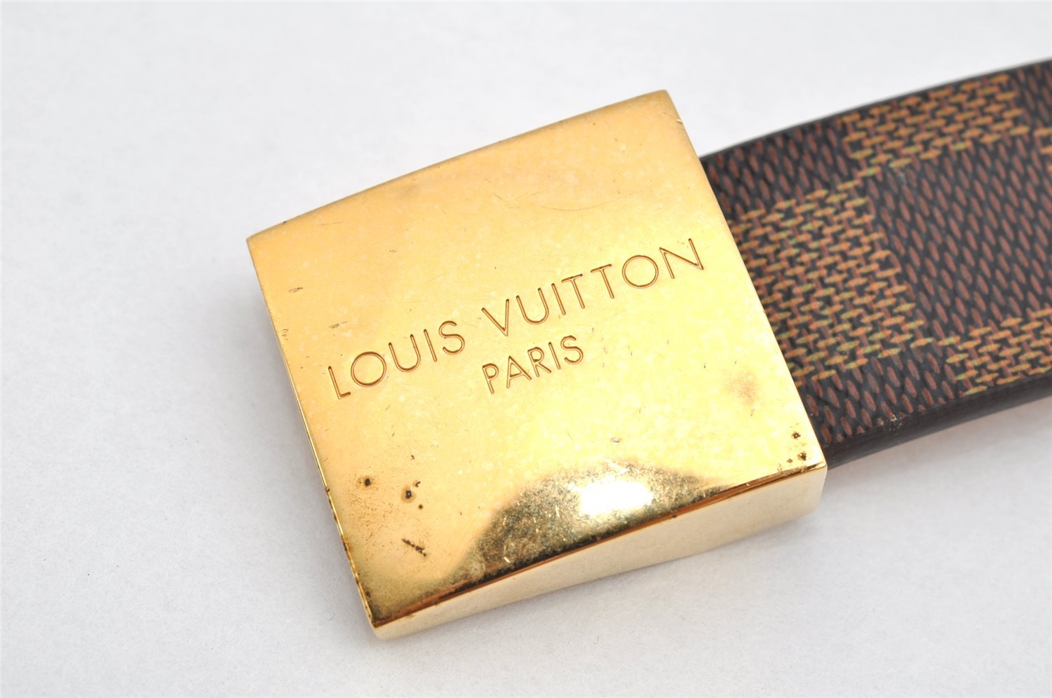 Authentic Louis Vuitton Damier Ceinture Carre Belt 85cm 33.5