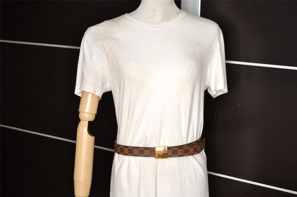Authentic Louis Vuitton Damier Ceinture Carre Belt 85cm 33.5" M6803 LV 1760K