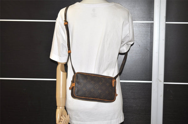 Auth Louis Vuitton Monogram Marly Bandouliere Shoulder Cross Bag M51828 LV 1761I