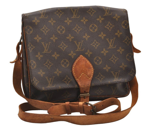 Authentic Louis Vuitton Monogram Cartouchiere GM M51252 Shoulder Cross Bag 1761J