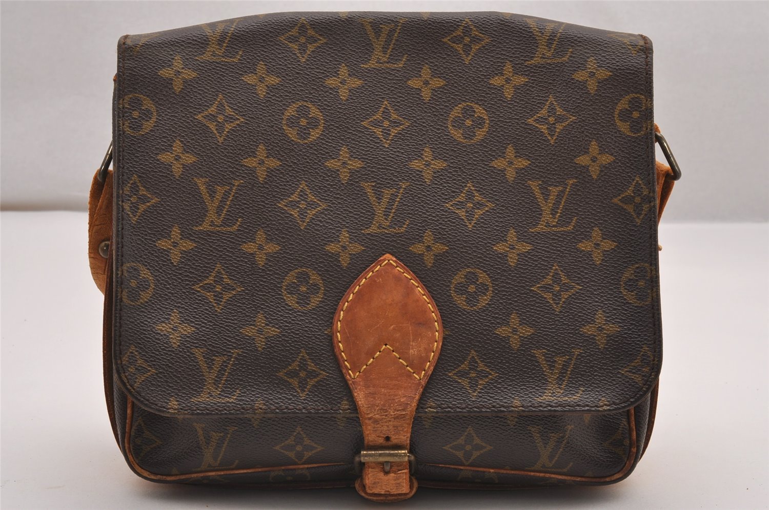 Authentic Louis Vuitton Monogram Cartouchiere GM M51252 Shoulder Cross Bag 1761J
