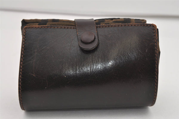 Authentic FENDI Zucca Folding Tote Hand Bag Purse Nylon Leather Brown 1764I