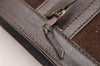 Authentic GUCCI Web Sherry Line Shoulder Bag Purse Suede Leather Brown 1764J