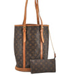 Authentic Louis Vuitton Monogram Bucket GM Shoulder Tote Bag M42236 Junk 1767K
